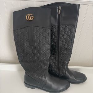 Gucci  GG Monogram Boots Black Size 42